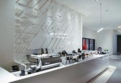 Cafe Counter Mercedes-Benz Showroom in D3, Dubai - Projects - Royal Middle East International LLC [ROY.INOX]